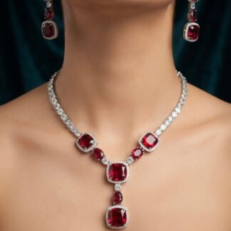 vibrant cut y necklace set