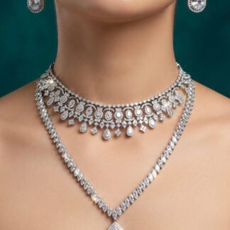Cascade layered necklace set