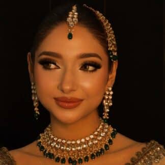 The Zaria Emerald-Drop Polki Kundan Set
