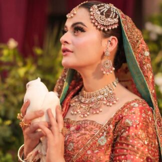 minal khan blush and rose aheli polki jewelry set